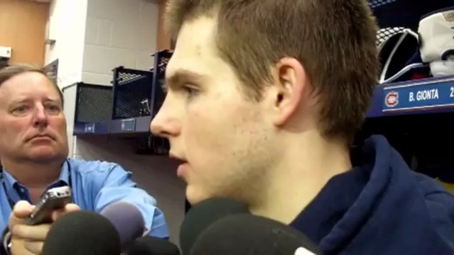 Canadiens' rookie Alex Galchenyuk after the Habs' win on April 4, 2013
