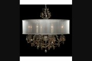American Brass And Crystal Ch6562asgt10gpiis Llydia 10 Light Single Tier Chandelier In Antique Silver With Golden Teak Strass Pendalogue Crystal