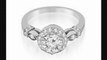 0.95 Ct Antique Round Cut Diamond Engagement Ring In 14k White Gold (hi Color, Si2 Clarity)