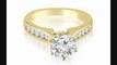 1.05 Ct Channel Set Round Cut Diamond Engagement Ring In 14k Yellow Gold (hi Color, Si2 Clarity)