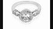 0.95 Ct Antique Round Cut Diamond Engagement Ring In 14k White Gold (hi Color, Si2 Clarity)