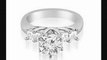 1.15 Ct Princess And Round Cut Diamond Engagement Ring In 14k White Gold (hi Color, Si2 Clarity)