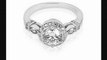 1.2 Ct Antique Round Cut Diamond Engagement Ring In 14k White Gold (hi Color, I1 Clarity)