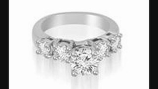 1.45 Ct Prong Set Round Cut Diamond Engagement Ring In 14k White Gold (hi Color, I1 Clarity)