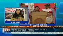 Masivo acto en honor a Chávez realizan los españoles