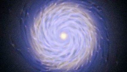 Evolution of Spiral Galaxy Arms Simulated Using a Supercomputer - HD