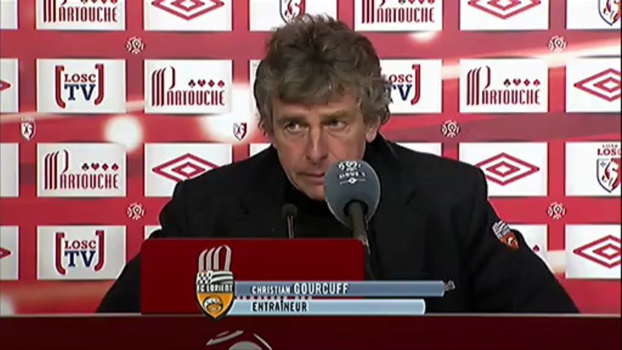 Conférence de presse LOSC Lille - FC Lorient : Rudi GARCIA (LOSC) - Christian  GOURCUFF (FCL) - saison 2012/2013