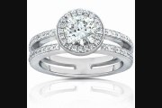 14k Gold Moissanite And 13ct Tdw Diamond Engagement Ring (gh, I1i2)