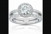 14k Gold Moissanite And 13ct Tdw Diamond Engagement Ring (gh, I1i2)