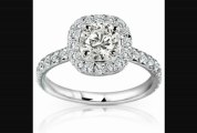 14k White Gold Moissanite And 25ct Tdw Diamond Engagement Ring (gh, I1i2)