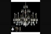 American Brass And Crystal Ch9634o05mpi Chateau 10 Light Single Tier Chandelier In Old Bronze Matte With Clear Precision Teardrop Crystal