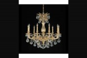 Schonbek 567985s Milano 9 Light Single Tier Chandelier In Provincial Gold With Swarovski Strass Clear Crystal