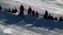 Big Skier COLLISION on the Slopes