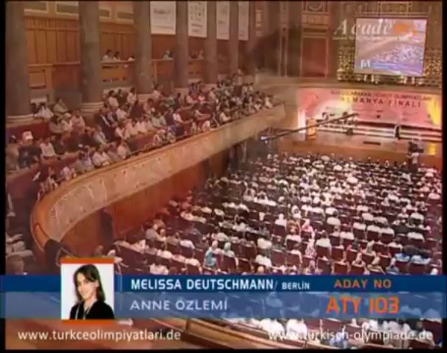 sesliomrumnefesim,5. Uluslararası Türkçe Olimpiyatları - 2. Almanya Finali - Melissa Deutschmann - Anne Özlemi - YouTube,sesliomrumnefesim.com,