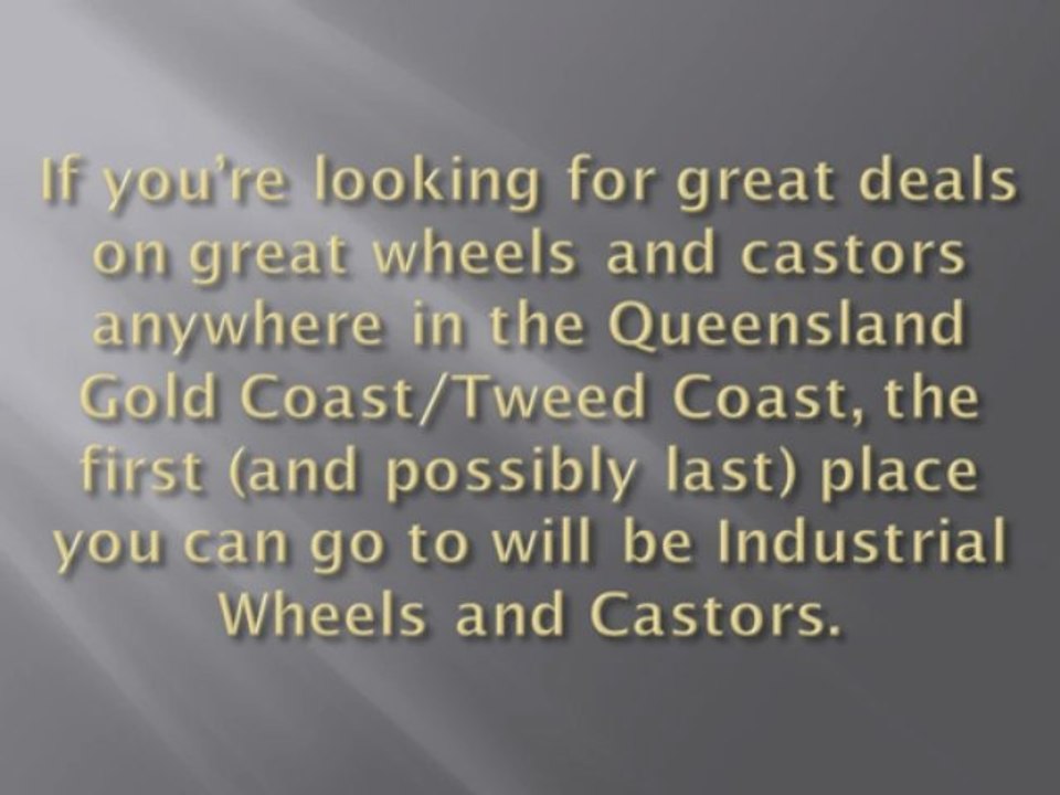 Where to Find Great Wheels and Castors