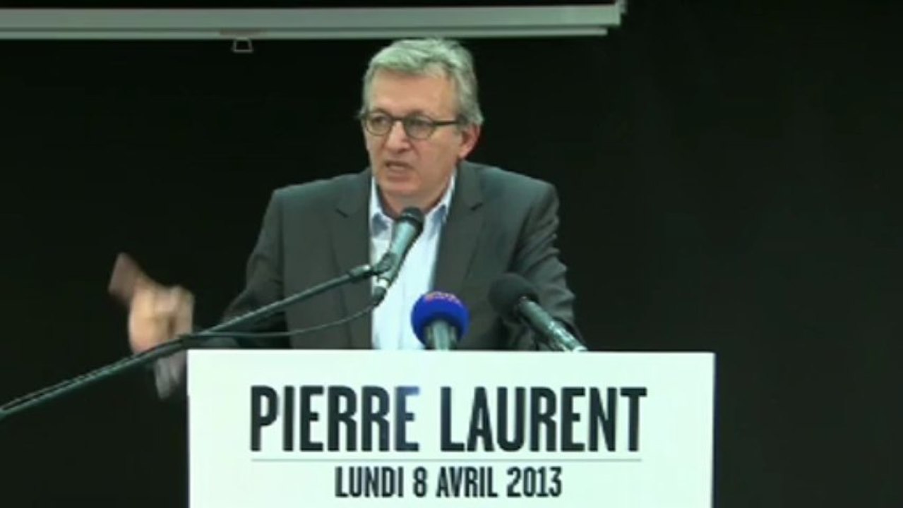 Pierre Laurent réponse journalistes le 8 avril 2013