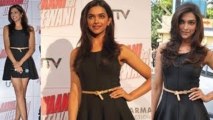 Deepika Padukone In Halston Heritage Flared Dress @  Yeh Jawaani Hai Deewani  Trailer Launch !