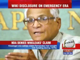 WikiLeaks: George Fernandes had sought CIA funding.