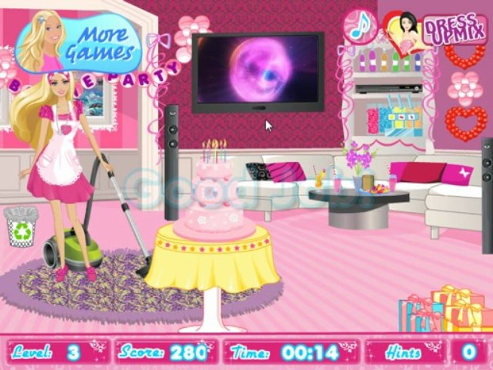 Barbie cleans the kitchen game