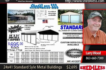 24x41 Standard Syle Metal Buildings