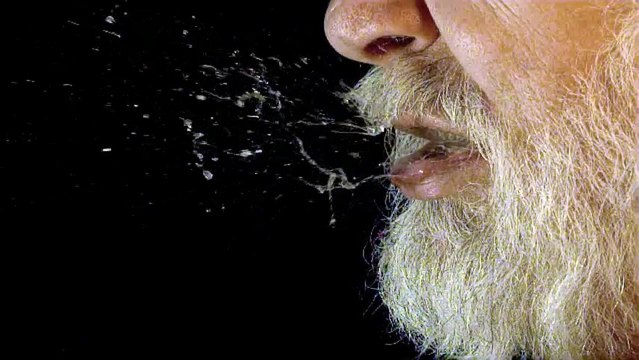 Slow motion Common cold spreads here in UltraSlo