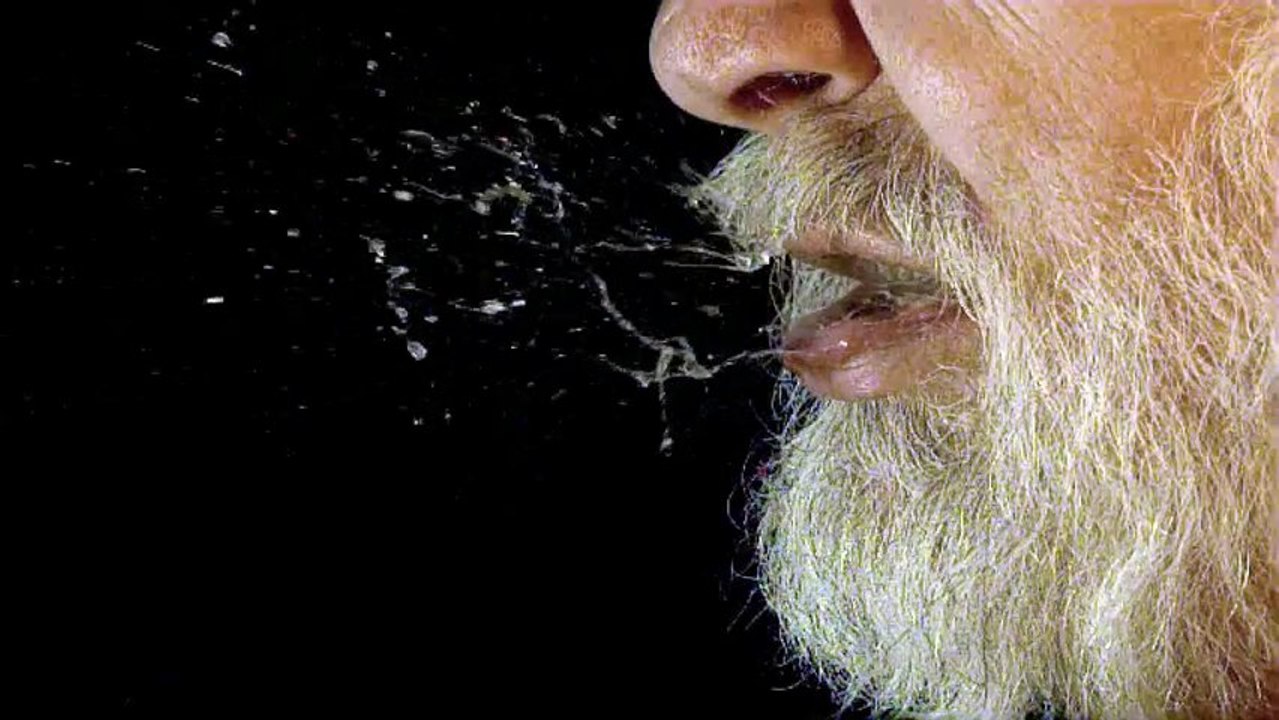 Slow motion Common cold spreads here in UltraSlo