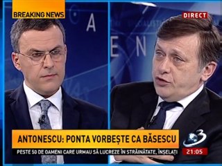 Crin Antonescu il acuza pe Ponta ca vorbeste ca Basescu si falsifica istoria recenta