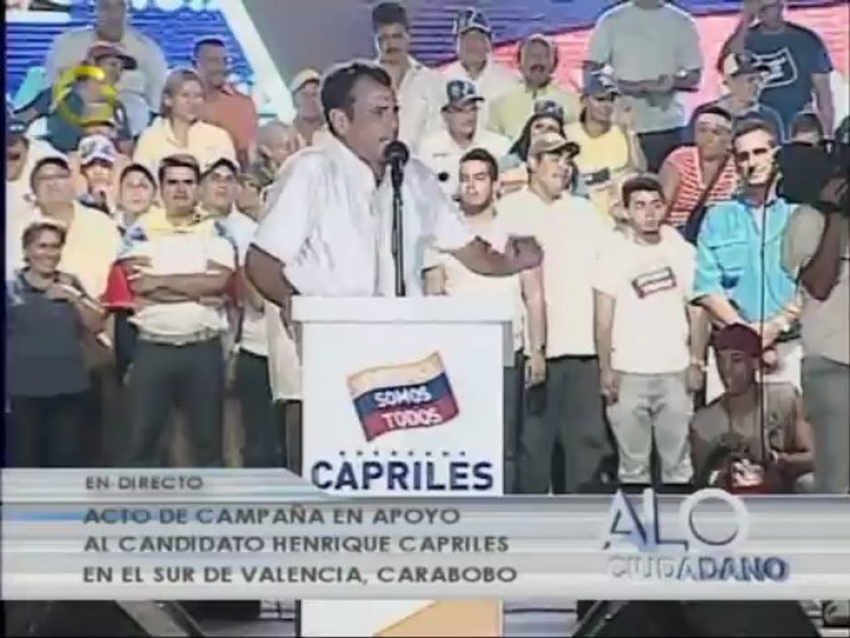 Capriles: "Yo vine a ofrecerles ese mejor país que ustedes quieren"
