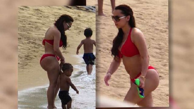 Adrienne Bosh Flaunts Her Red-Hot Body