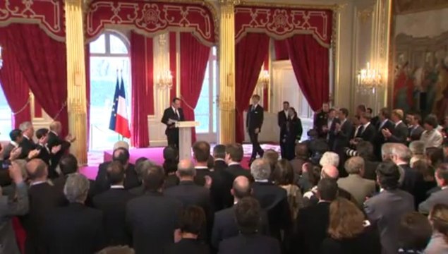 Les skippers à l'Elysée, Gabart décoré par François Hollande