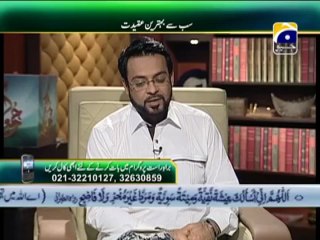 Jumma Kareem Ep #6 Part 2 with Aamir Liaquat Husain on Geo tv at 5-4-2013