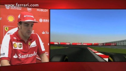 Autosital - Tour de piste virtuel du circuit de F1 de Chine avec Fernando Alonso