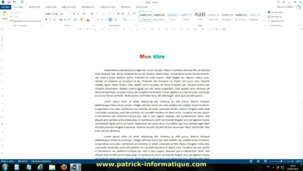 Tuto Word 2013 - Filigrane - Extrait