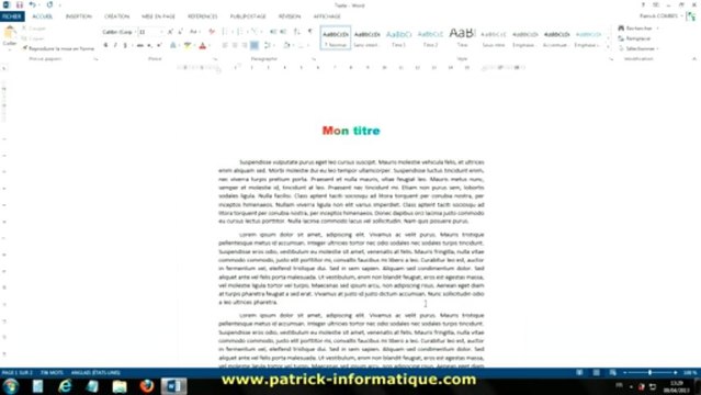 Tuto Word 2013 - Notes de bas de page et de fin de doc - Extrait