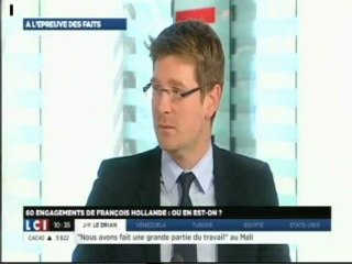 Pascal Canfin "A l'épreuve des faits" sur LCI le 8 mars 2013