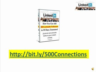 Get 500 LinkedIn Connections in 30 days - Step1