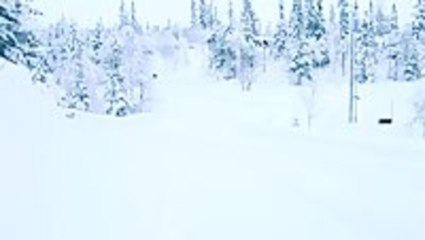 Kid On Sled Barely Dodges Two Cars