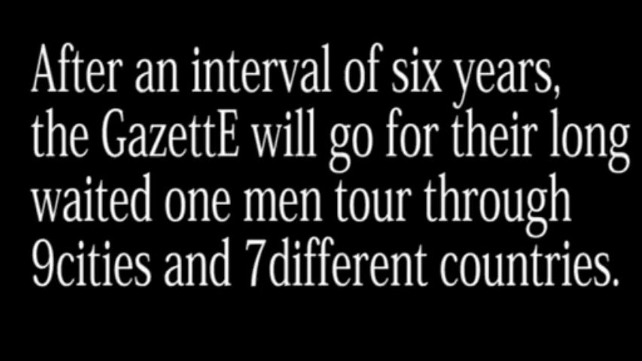 ★the GazettE★ WORLD TOUR 13 CM Commercial film