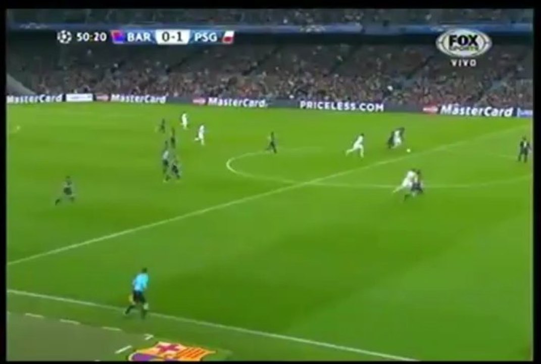 Barcelona 0 vs PSG 1 - 10Abril2013 - Gol pastore