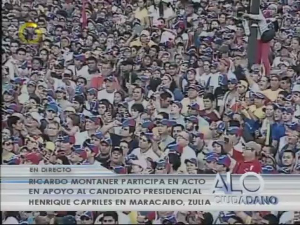 Así cantó Ricardo Montaner en el acto de campaña de Capriles en Zulia
