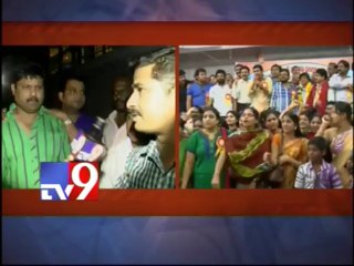 Telugu TV artists stage protest against dubbing serials