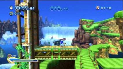 Sonic Generations - Green Hill Acte 2 - Défi 1 : Attention en bas !