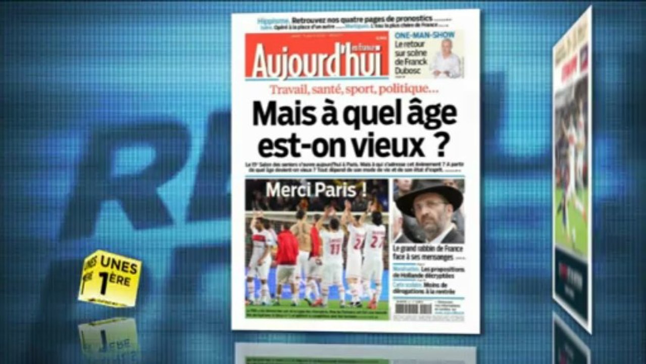 Revue de presse Unes 1ère - 11 avril 2013