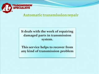 Stay away from cost of automatic transmission repair
