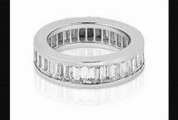 3 Ct Baguette Diamond Eternity Ring In 14k White Gold (hi Color, Si2 Clarity)