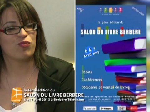 HAFSA DJENADI AU SALON DU LIVRE BERBÈRE LE 06 ET 07 AVRIL A BERBÈRE TÉLÉVISION