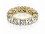 3.5 Ct Round Diamond Eternity Ring In 14k Yellow Gold (hi Color, Si2 Clarity)