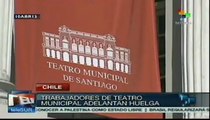 Chile: trabajadores del Teatro Municipal inician huelga