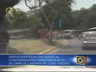 Cerrada vía que comunica Los Caobo con la avenida Bolívar por campaña oficialista
