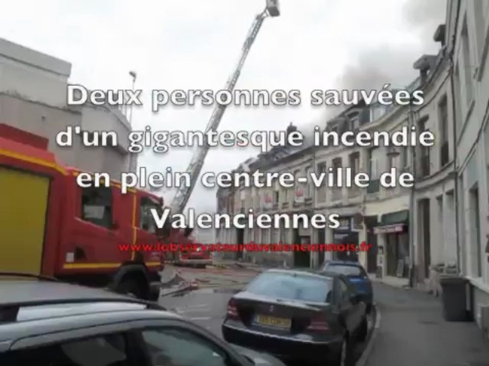 Spectaculaire incendie dans le centre-ville de Valenciennes : deux personnes âgées sauvées des flammes
